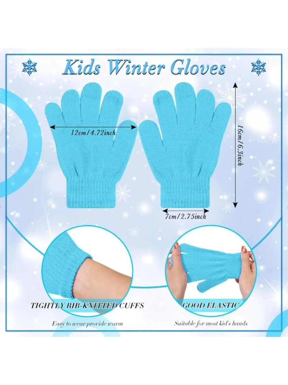 60Pcs Kids Winter Beanie & Gloves Set - Warm Knit Hats for Boys & Girls, Cold